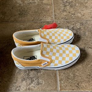Yellow CheckerBoard Vans